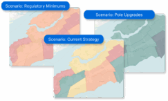 Sample interface showing how AIP solutions use wildfire data to plan resilient, risk-based investment strategies.